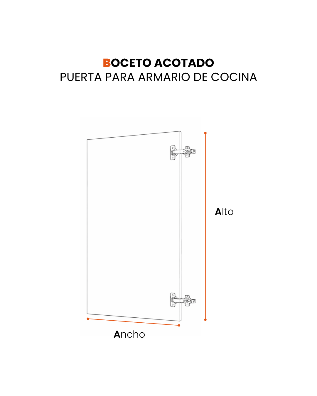 Puerta para armarios de cocina a medida BASIC