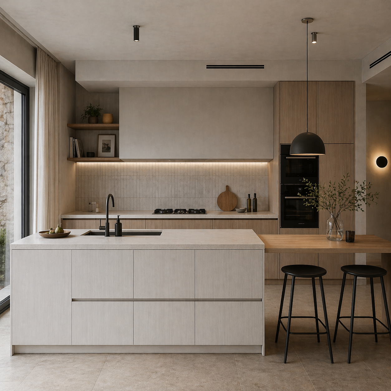 Frentes de cajón de cocina modernos a medida en tonos claros. Renueva cajones de cocina sin obra con acabados nórdicos, minimalistas y luminosos.
