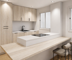 Frentes de cajón de cocina efecto madera a medida. Renueva cajones de cocina sin obra con acabados roble, olmo y nogal de estilo natural y moderno.