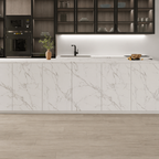 Puertas de cocina efecto piedra y mármol a medida para renovar armarios sin obra. Diseño moderno con bisagras incluidas y acabados tipo Carrara y Marquina.